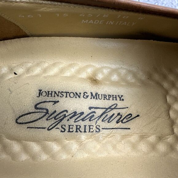 Johnston Murphy Passport Loafers Brown Leather Kiltie Tassel‎ Shoes Sz 10W Italy - Picture 12 of 13